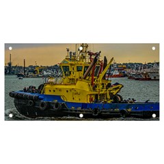 Tugboat Sailing At River, Montevideo, Uruguay Banner And Sign 6  X 3 