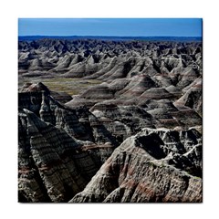 Badlands National Park Nature South Dakota Geology Tile Coaster by danenraven