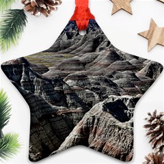 Badlands National Park Nature South Dakota Geology Ornament (star) by danenraven