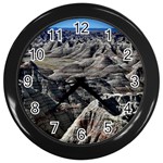 Badlands National Park Nature South Dakota Geology Wall Clock (Black) Front