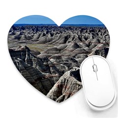 Badlands National Park Nature South Dakota Geology Heart Mousepad by danenraven