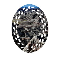 Badlands National Park Nature South Dakota Geology Ornament (oval Filigree) by danenraven