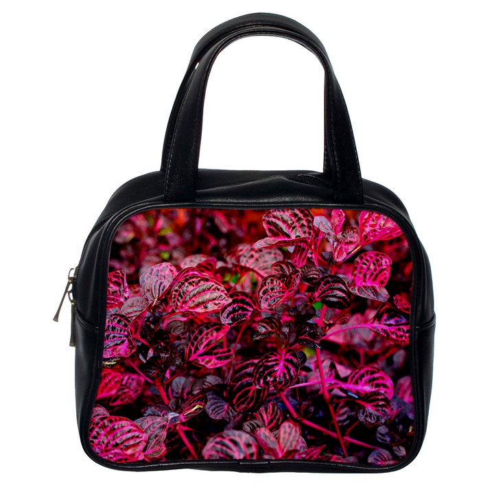 Red Leaves Plant Nature Leaves Flora Foliage Classic Handbag (One Side)