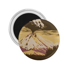 Boom Eruption Forest Mountain News Scary Volcano 2 25  Magnets by danenraven