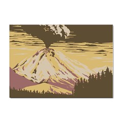 Boom Eruption Forest Mountain News Scary Volcano Sticker A4 (10 Pack) by danenraven