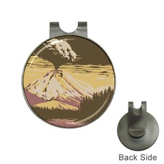 Boom Eruption Forest Mountain News Scary Volcano Hat Clips With Golf Markers by danenraven