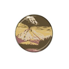 Boom Eruption Forest Mountain News Scary Volcano Hat Clip Ball Marker (4 Pack) by danenraven