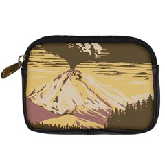 Boom Eruption Forest Mountain News Scary Volcano Digital Camera Leather Case by danenraven