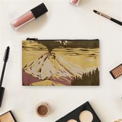 Boom Eruption Forest Mountain News Scary Volcano Cosmetic Bag (small) by danenraven