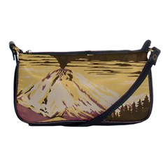 Boom Eruption Forest Mountain News Scary Volcano Shoulder Clutch Bag by danenraven