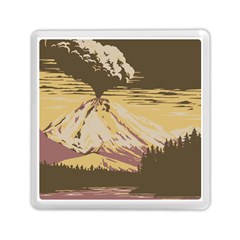 Boom Eruption Forest Mountain News Scary Volcano Memory Card Reader (square) by danenraven