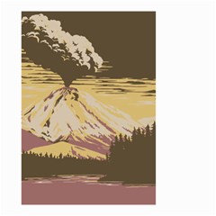 Boom Eruption Forest Mountain News Scary Volcano Small Garden Flag (two Sides) by danenraven