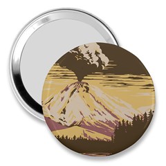 Boom Eruption Forest Mountain News Scary Volcano 3  Handbag Mirrors by danenraven