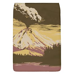 Boom Eruption Forest Mountain News Scary Volcano Removable Flap Cover (s) by danenraven