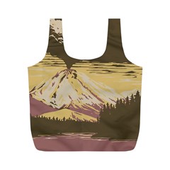 Boom Eruption Forest Mountain News Scary Volcano Full Print Recycle Bag (m) by danenraven