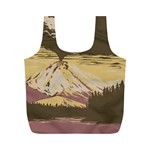 Boom Eruption Forest Mountain News Scary Volcano Full Print Recycle Bag (M) Back