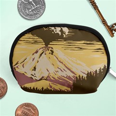 Boom Eruption Forest Mountain News Scary Volcano Accessory Pouch (medium) by danenraven