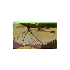 Boom Eruption Forest Mountain News Scary Volcano Cosmetic Bag (xs) by danenraven