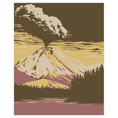 Boom Eruption Forest Mountain News Scary Volcano Drawstring Bag (small) by danenraven