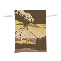 Boom Eruption Forest Mountain News Scary Volcano Lightweight Drawstring Pouch (s) by danenraven