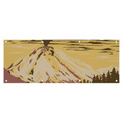 Boom Eruption Forest Mountain News Scary Volcano Banner And Sign 8  X 3 