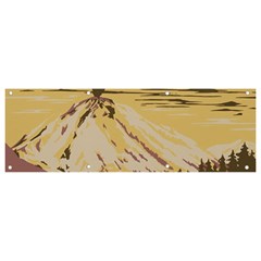 Boom Eruption Forest Mountain News Scary Volcano Banner And Sign 9  X 3 