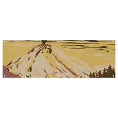 Boom Eruption Forest Mountain News Scary Volcano Banner And Sign 12  X 4 