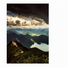 Mountains Sky Clouds Sunset Peak Overlook River Large Garden Flag (two Sides) by danenraven