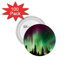 Aurora Borealis Northern Lights Forest Trees Woods 1 75  Buttons (100 Pack)  by danenraven