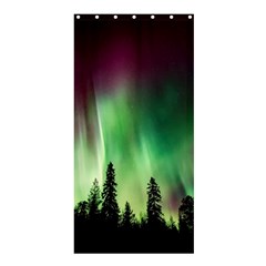 Aurora Borealis Northern Lights Forest Trees Woods Shower Curtain 36  X 72  (stall)  by danenraven