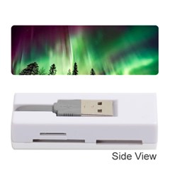 Aurora Borealis Northern Lights Forest Trees Woods Memory Card Reader (stick) by danenraven