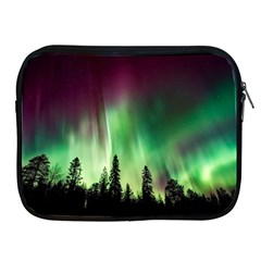 Aurora Borealis Northern Lights Forest Trees Woods Apple Ipad 2/3/4 Zipper Cases by danenraven