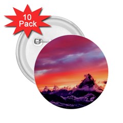 Matterhorn Mountains Sunset Dusk Snow Winter 2 25  Buttons (10 Pack)  by danenraven