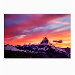 Matterhorn Mountains Sunset Dusk Snow Winter Postcard 4 x 6  (pkg Of 10) by danenraven