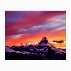 Matterhorn Mountains Sunset Dusk Snow Winter Small Glasses Cloth by danenraven