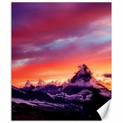 Matterhorn Mountains Sunset Dusk Snow Winter Canvas 20  X 24  by danenraven