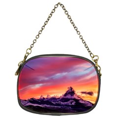 Matterhorn Mountains Sunset Dusk Snow Winter Chain Purse (two Sides) by danenraven