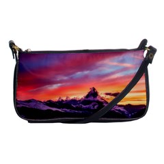 Matterhorn Mountains Sunset Dusk Snow Winter Shoulder Clutch Bag by danenraven