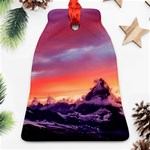 Matterhorn Mountains Sunset Dusk Snow Winter Bell Ornament (Two Sides) Front