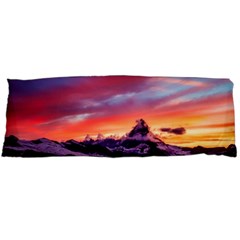 Matterhorn Mountains Sunset Dusk Snow Winter Body Pillow Case (dakimakura) by danenraven