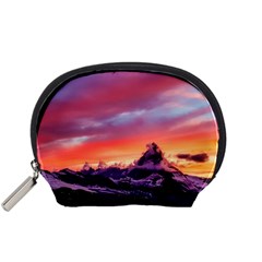 Matterhorn Mountains Sunset Dusk Snow Winter Accessory Pouch (small) by danenraven