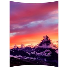 Matterhorn Mountains Sunset Dusk Snow Winter Back Support Cushion by danenraven