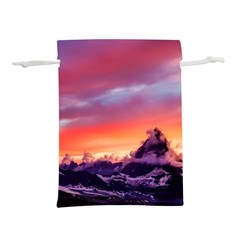 Matterhorn Mountains Sunset Dusk Snow Winter Lightweight Drawstring Pouch (s) by danenraven