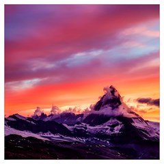 Matterhorn Mountains Sunset Dusk Snow Winter Lightweight Scarf  by danenraven