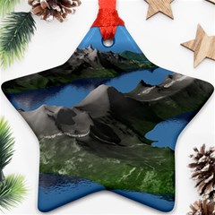 Mountain Landscape Rocky Rocks Geology Scenic Ornament (star) by danenraven