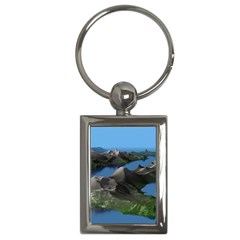 Mountain Landscape Rocky Rocks Geology Scenic Key Chain (rectangle) by danenraven