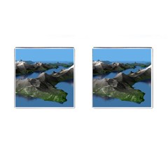 Mountain Landscape Rocky Rocks Geology Scenic Cufflinks (square) by danenraven