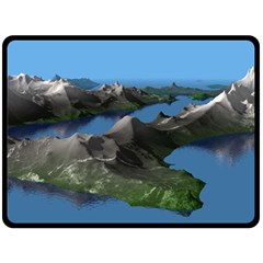 Mountain Landscape Rocky Rocks Geology Scenic Fleece Blanket (large)  by danenraven