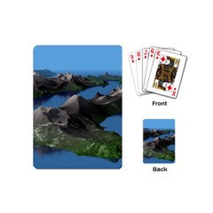 Mountain Landscape Rocky Rocks Geology Scenic Playing Cards Single Design (mini) by danenraven