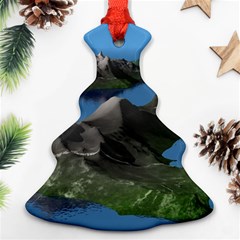 Mountain Landscape Rocky Rocks Geology Scenic Ornament (christmas Tree)  by danenraven